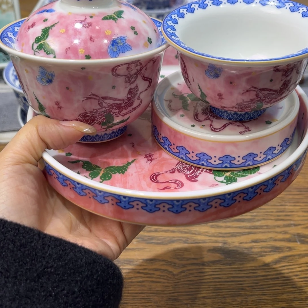 盖碗陶景德镇陶瓷工厂福利价