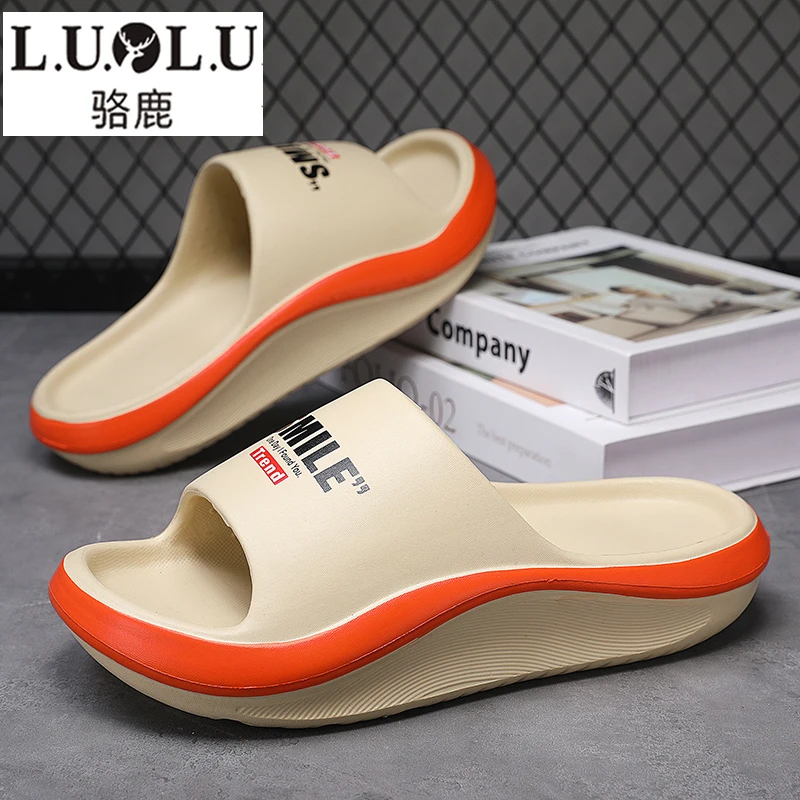 骆鹿拖鞋男夏季2025新款耐磨厚底踩屎感外穿休闲防滑男士凉拖鞋