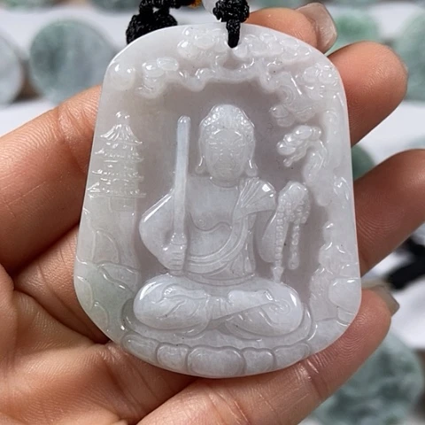 翡翠颈饰未镶嵌不动明王福利