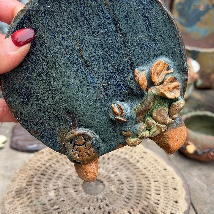 手工粗陶高温花盆