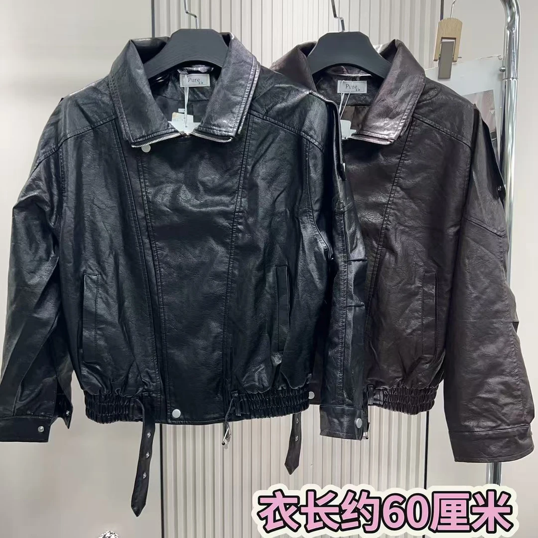 <小勋优选>8625斜拉链抽边机车夹克外套（预售）