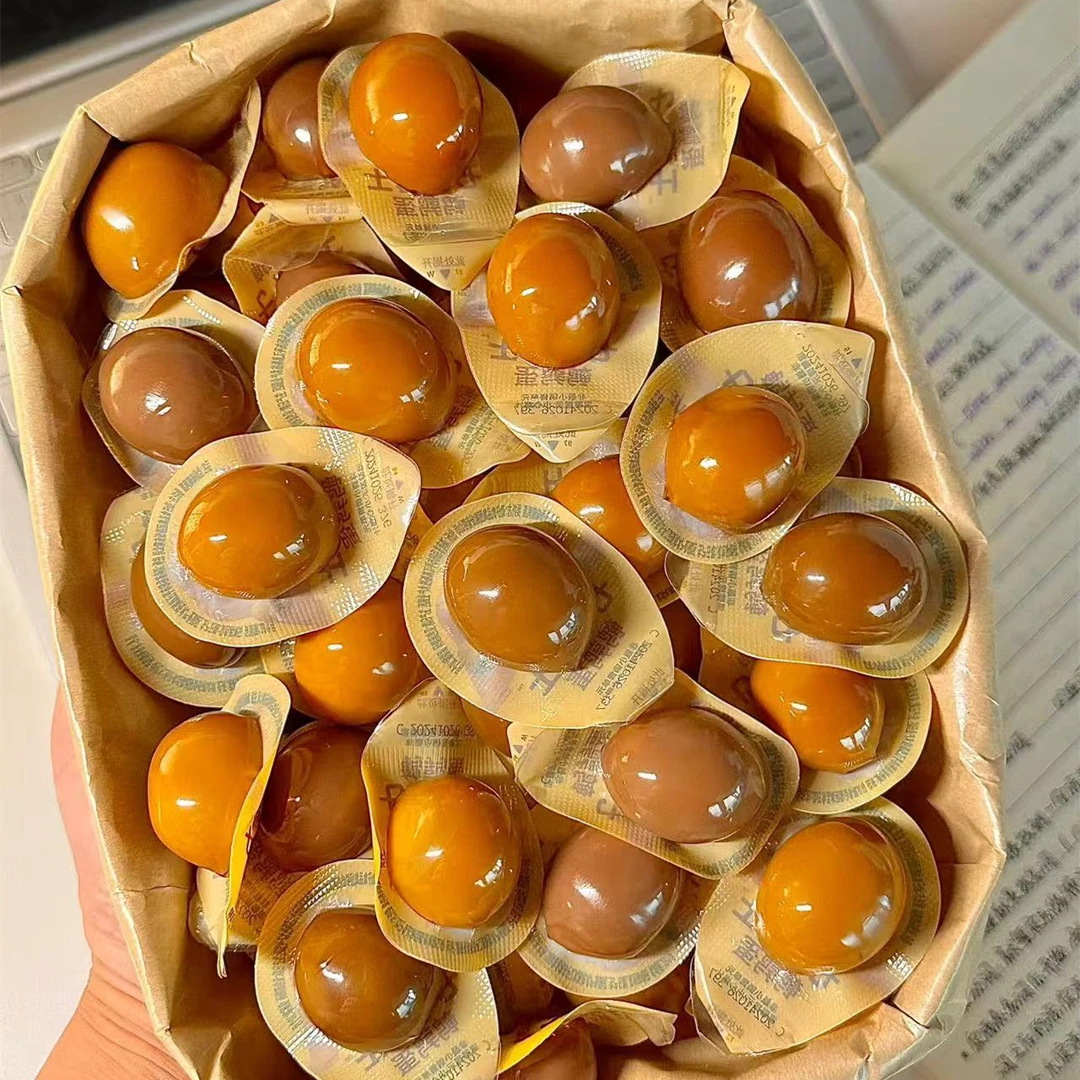 到手40枚爆款鹌鹑蛋小包装开袋即食卤蛋爆汁网红休闲零食