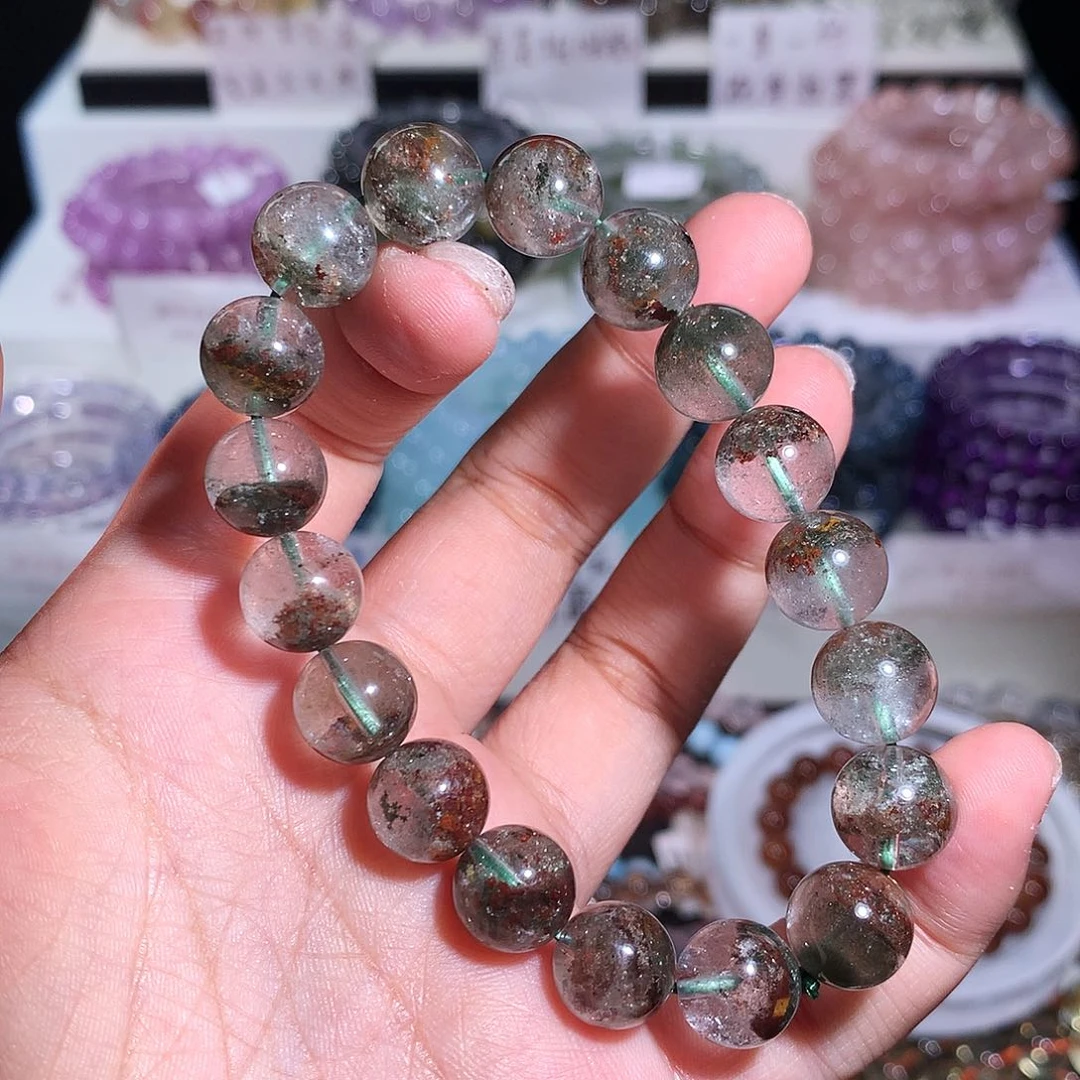 未镶嵌手链水晶半盆红绿幽灵10