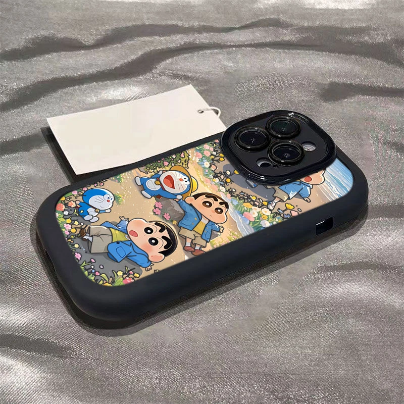 哆啦小新适用iphone16promax苹果1514P手机壳泡芙13p/1211全包