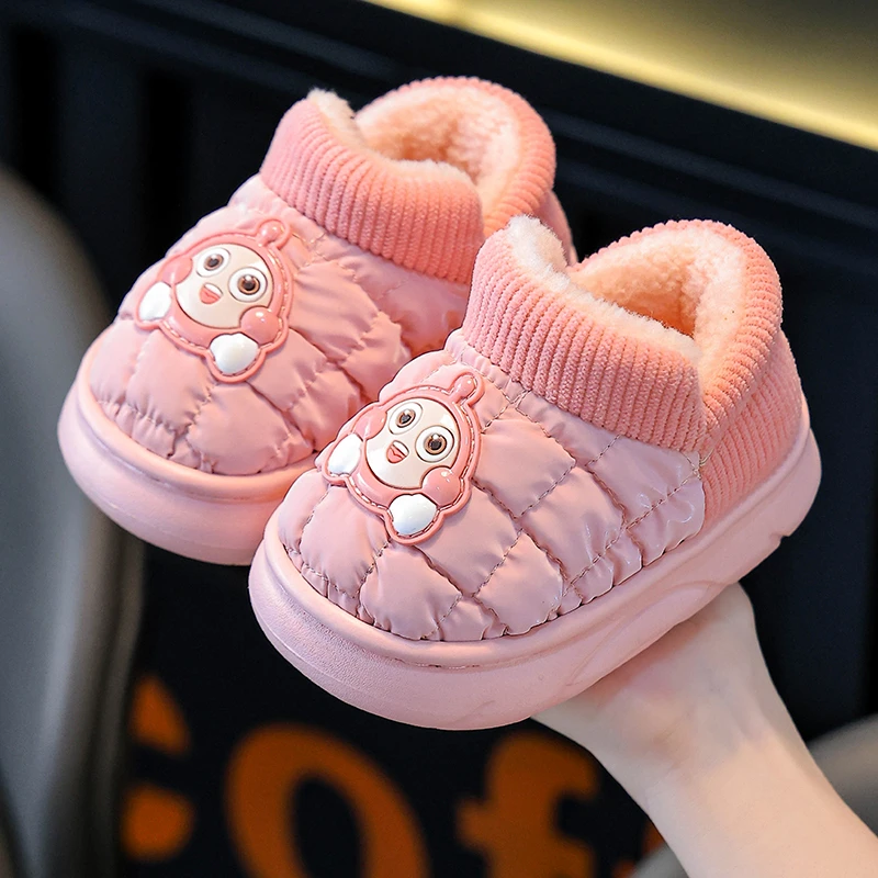 儿童棉鞋秋冬女童防水卡通宝宝防滑小孩外穿婴幼儿男童棉拖鞋2025
