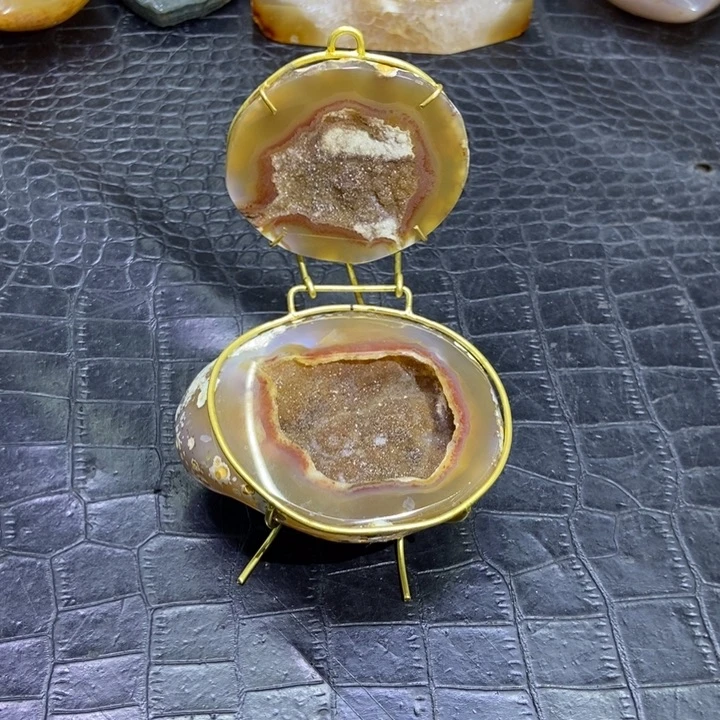 水晶未镶嵌珠宝半成品聚宝盆