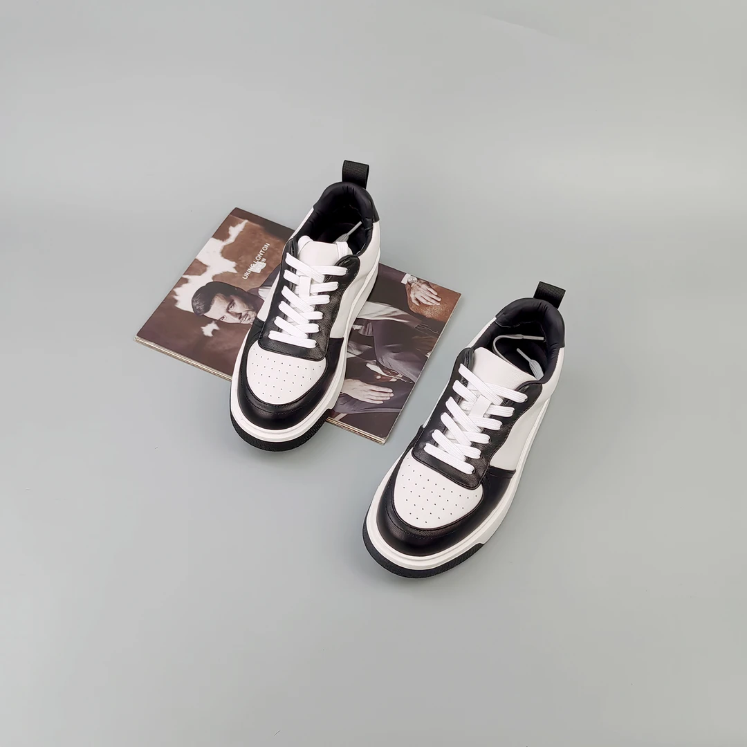 2024冬季新款时尚舒适百搭真皮男士运动休闲鞋-6033