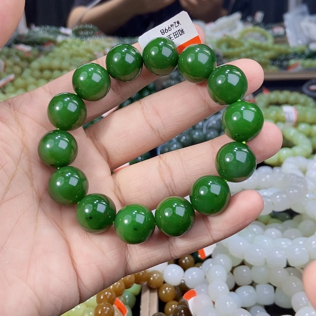 未镶嵌手串和田玉纯天然卡16碧玉3号矿多样性发一