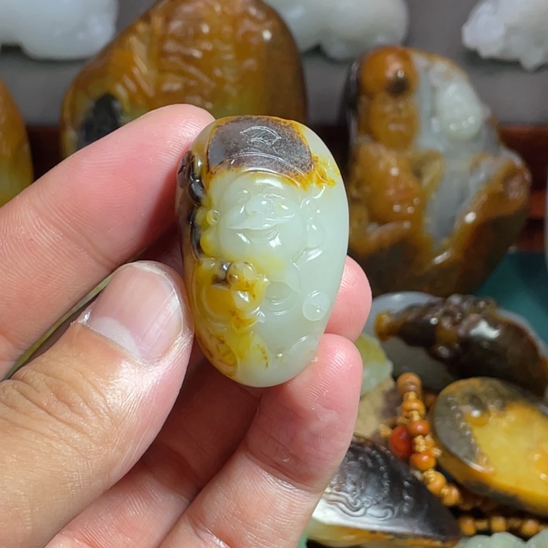 和田玉未镶嵌吊坠(不含链)
