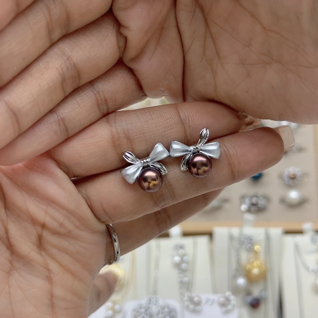 暖***槟戒指合金淡水珍珠