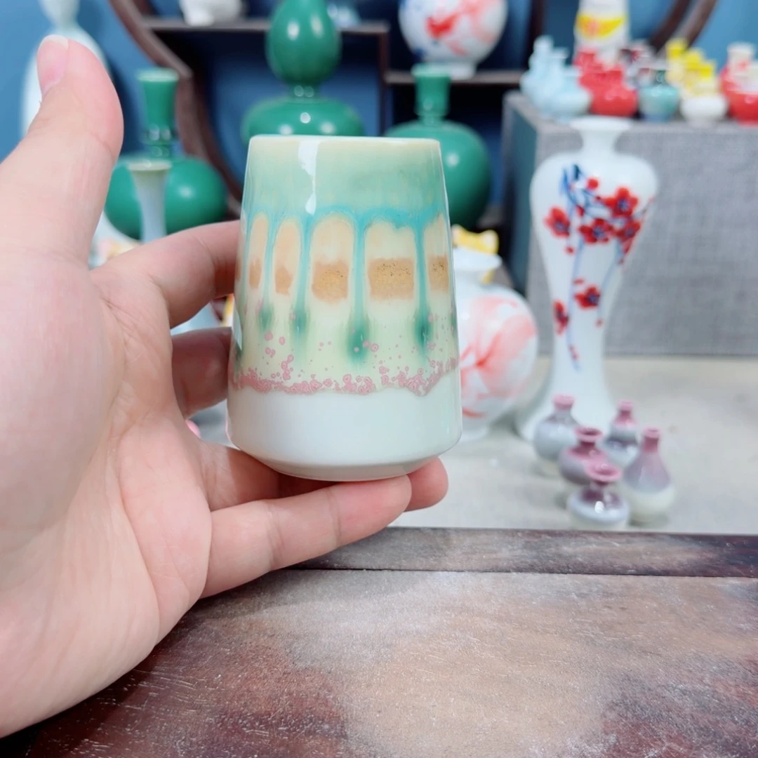 陶瓷手工小花器摆件