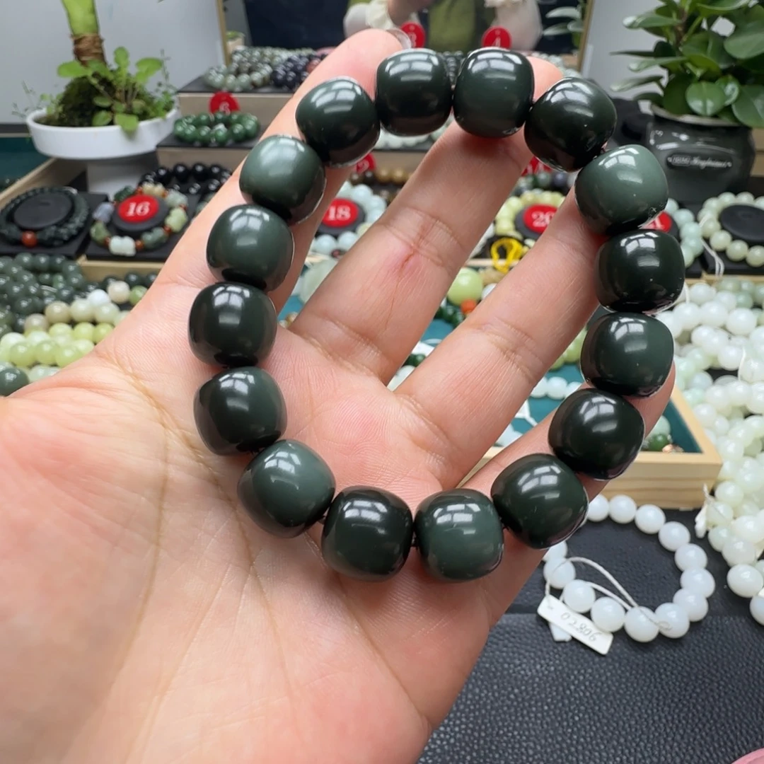 和田玉未镶嵌手链14