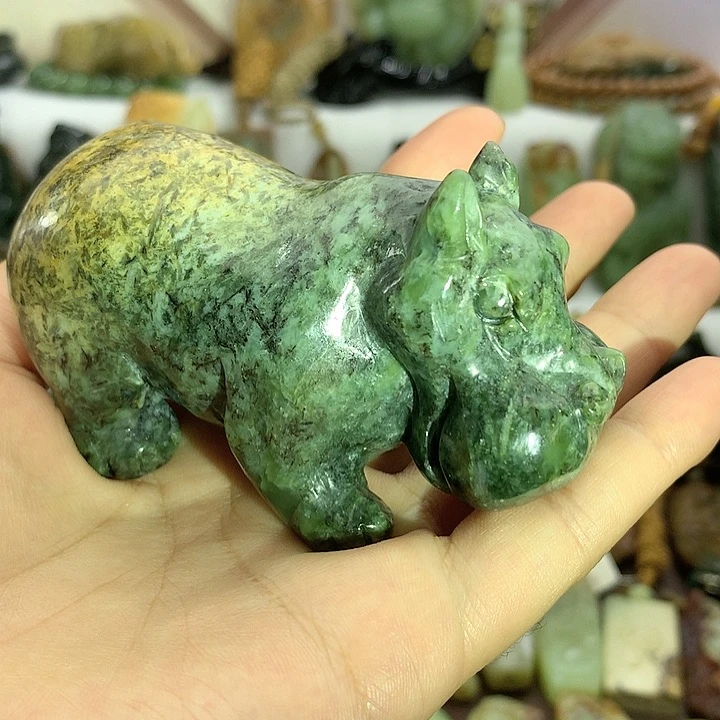 岫岩河磨玉（透闪石质玉）未镶嵌把件