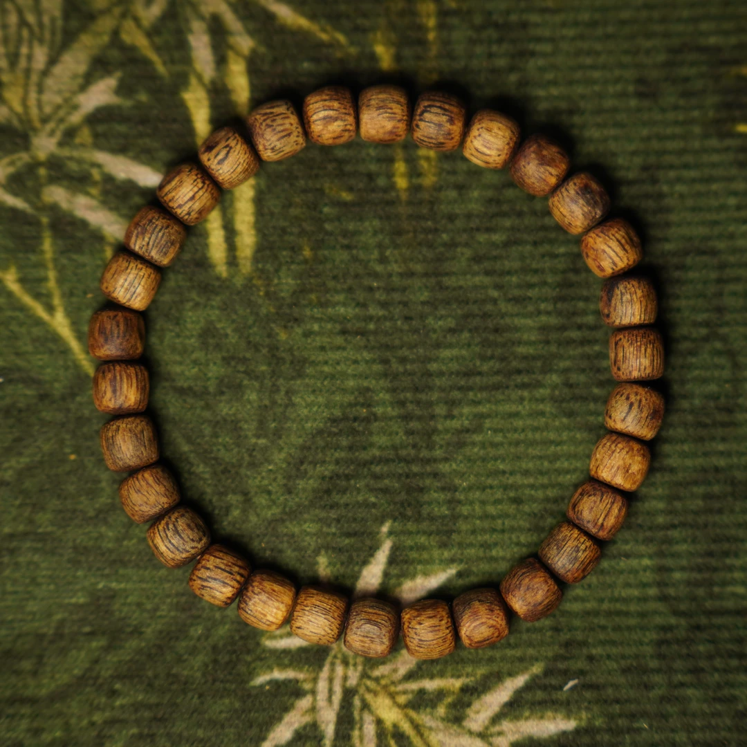 沉香沉香手串单圈竖纹鼓珠单圈奇楠手串一条