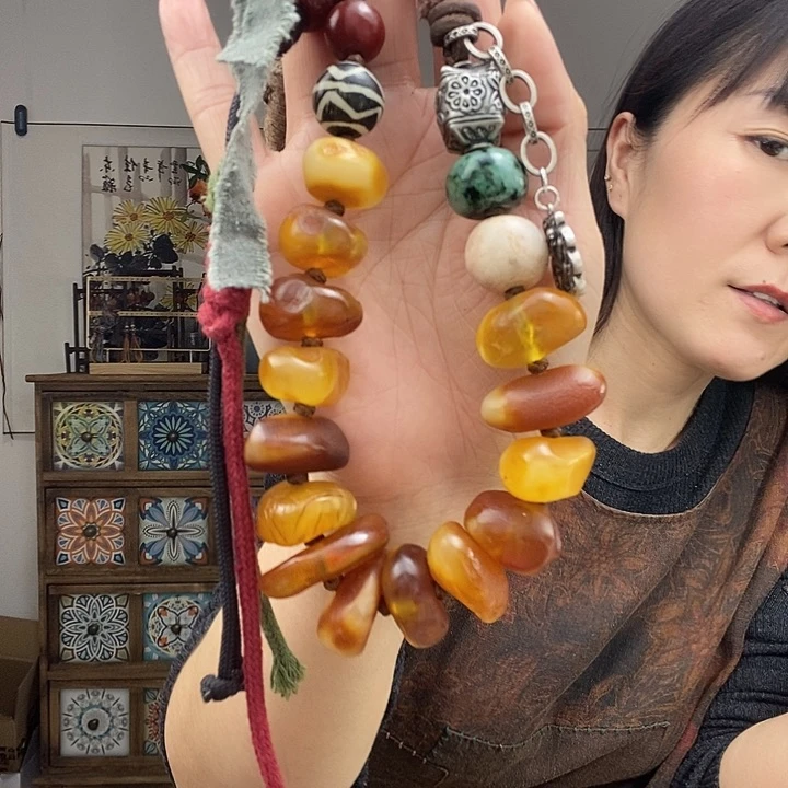 蜜蜡项链未镶嵌项链