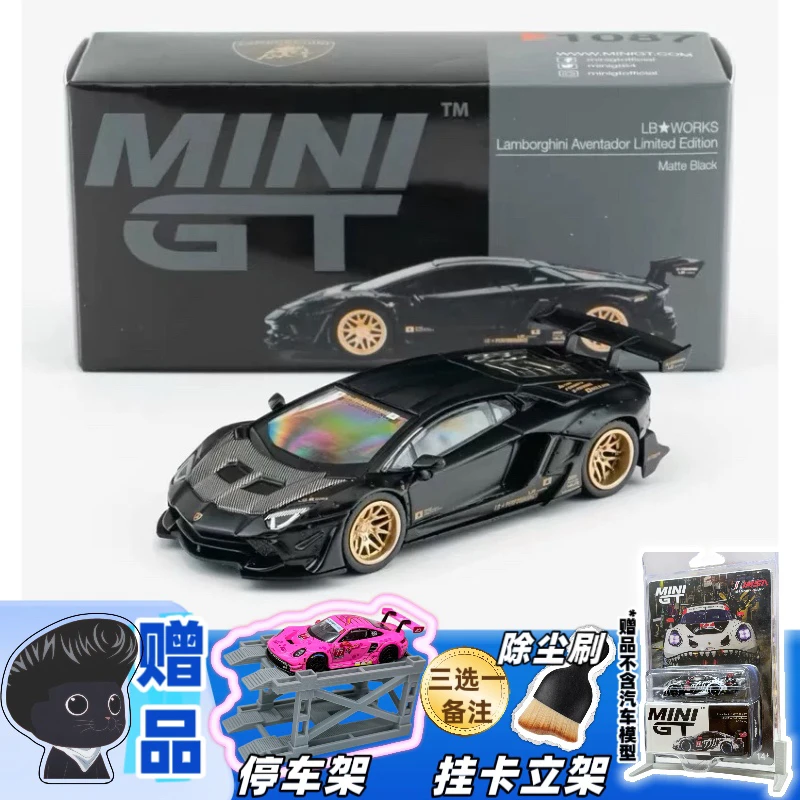 【现车】MINIGT 1087 兰博基尼 大牛 黑色 64合金汽车模型