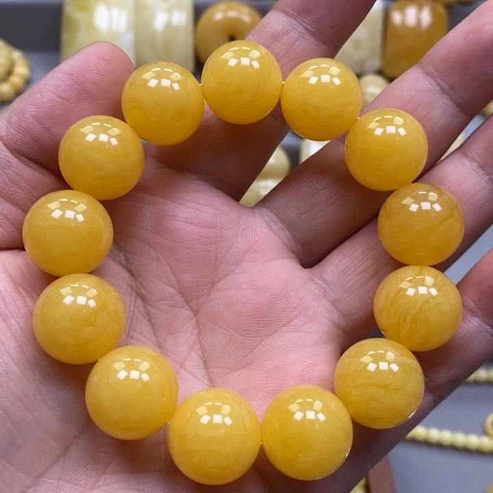 琥珀未镶嵌手链手串