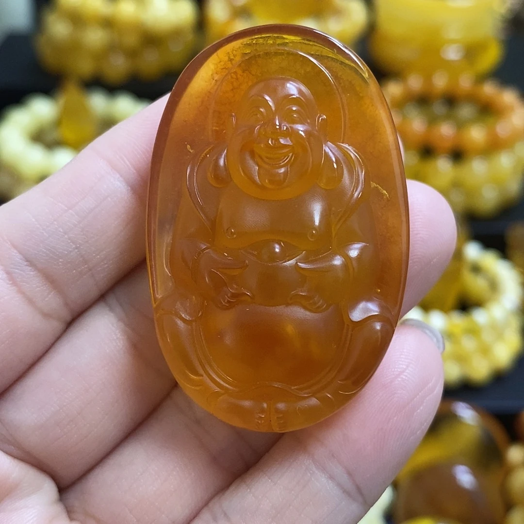 琥珀未镶嵌颈饰018
