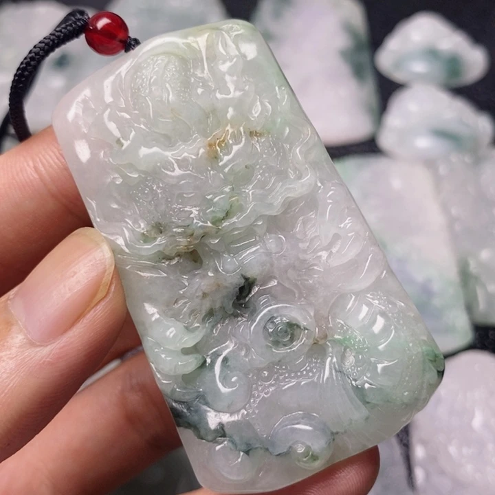颈饰未镶嵌翡翠天然翡翠A货
