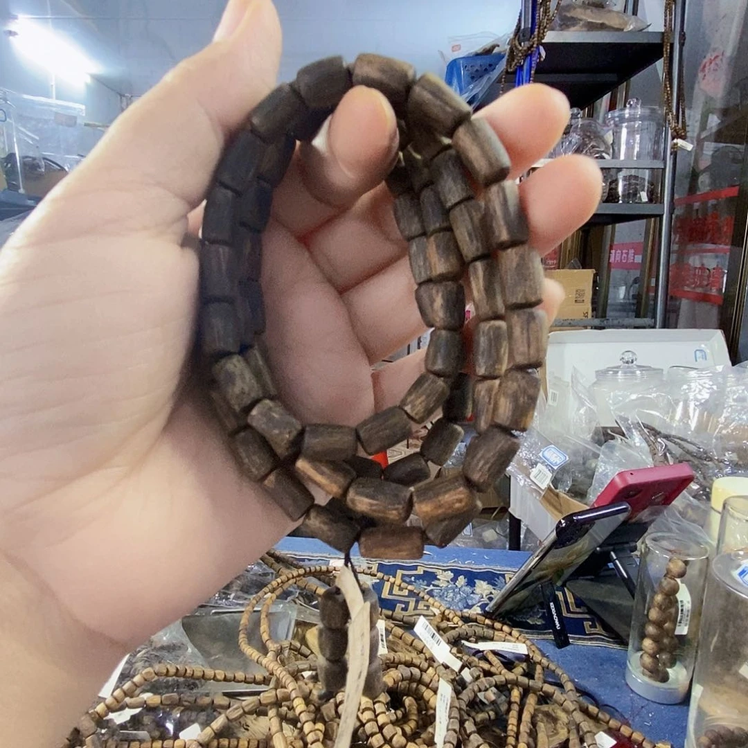 手串沉香棋楠桶珠沉水长串0.6/25克多样性发一