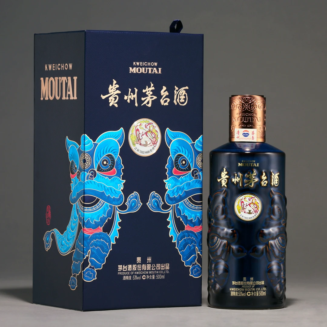 KWEICHOW MOUTAI/贵州茅台醒狮戏珠醒狮茅台酱香型白酒53度500ml