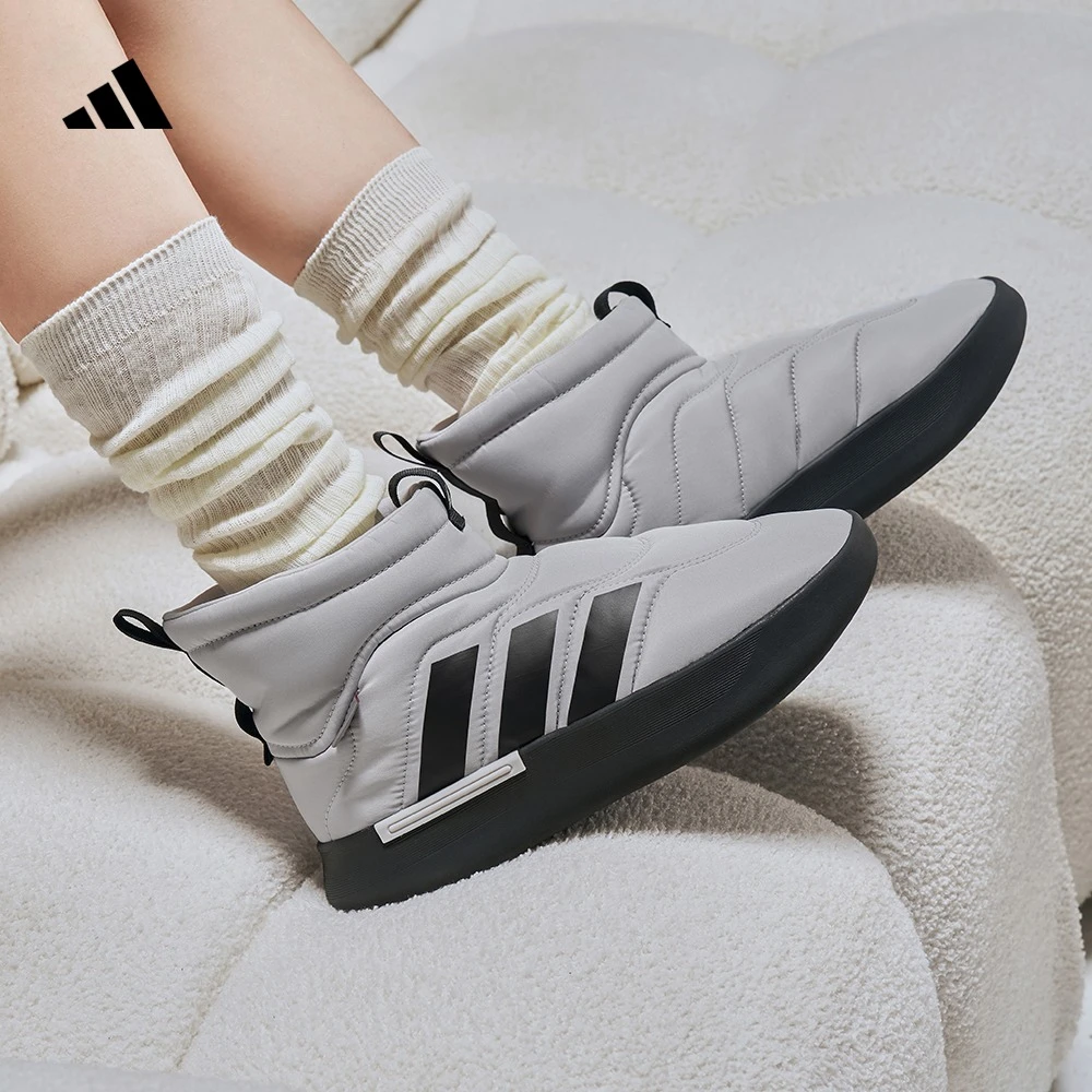 双旦礼遇阿迪达斯官方柔软保暖中高帮棉鞋面包鞋 ADIPUFF JR0067