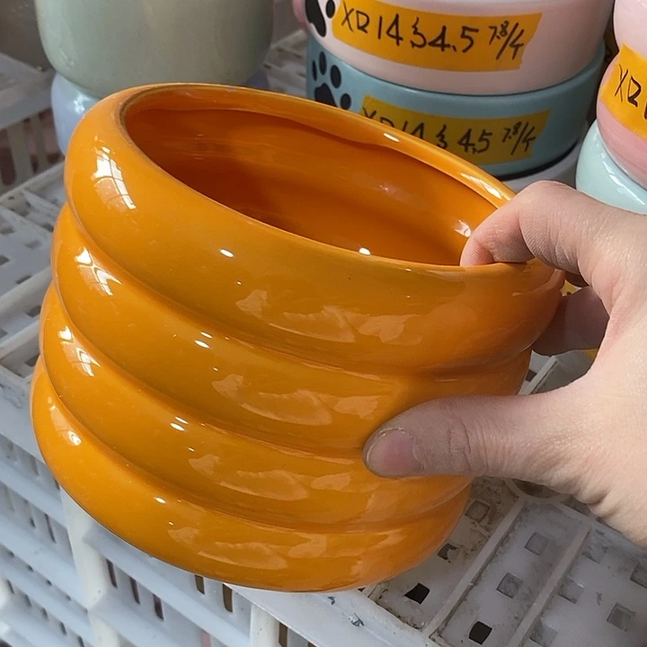 陶盆有孔 瑕疵针孔漏釉介意勿拍外口 14外高11