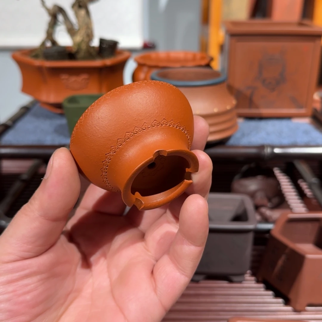 㿝***”紫砂花盆原矿紫泥