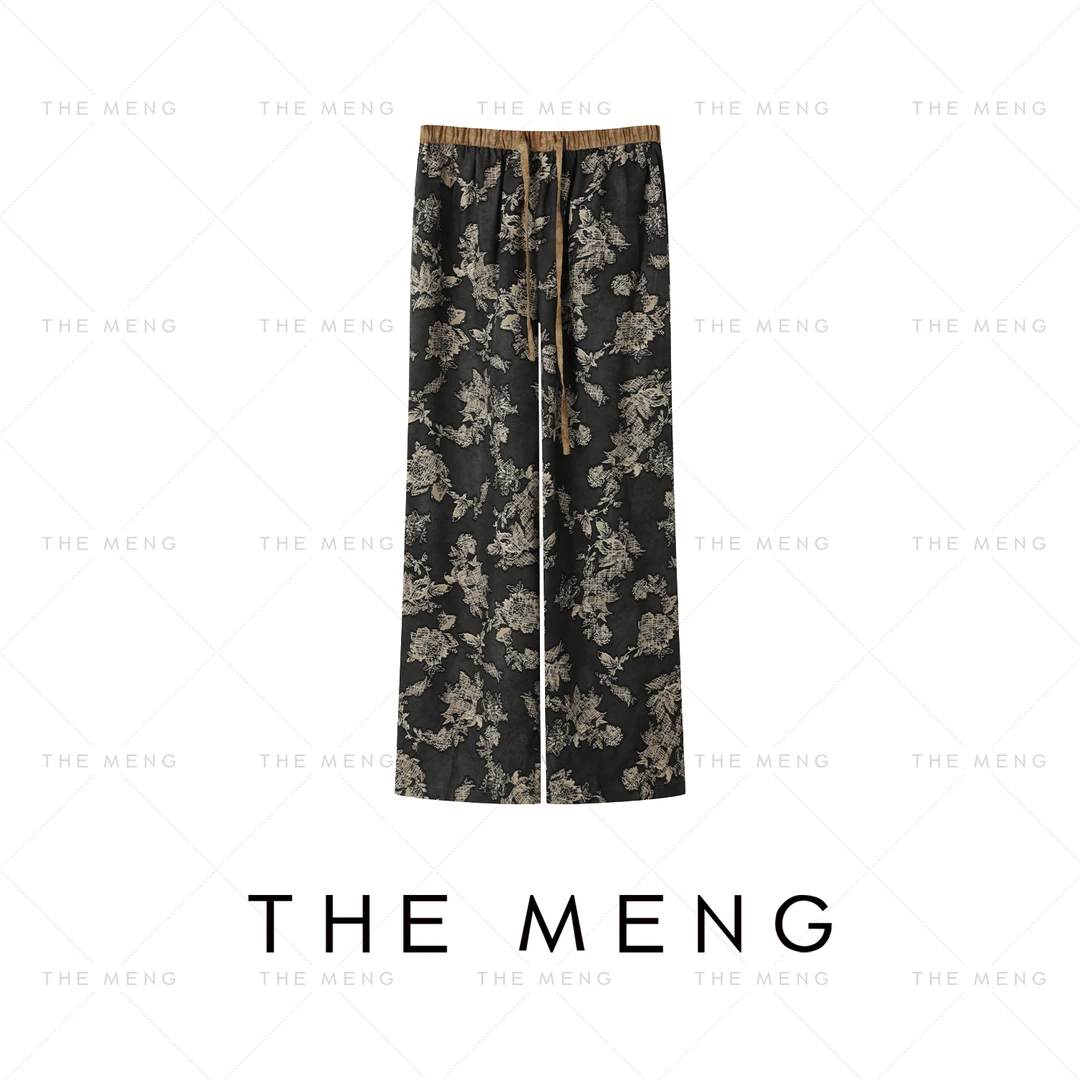 THE MENG【花满天】优雅复古显瘦通勤阔腿收腰休闲裤#M252P0626