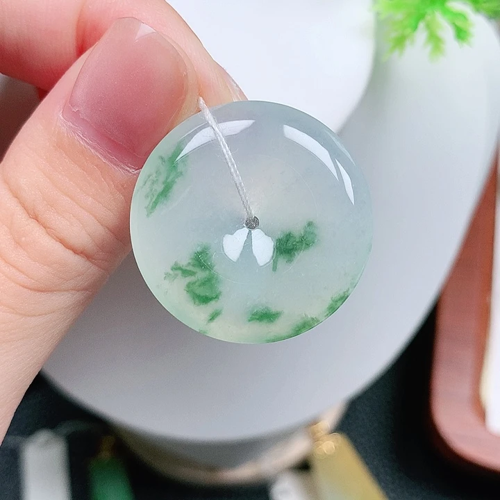 翡翠未镶嵌颈饰平安28.5-5.4