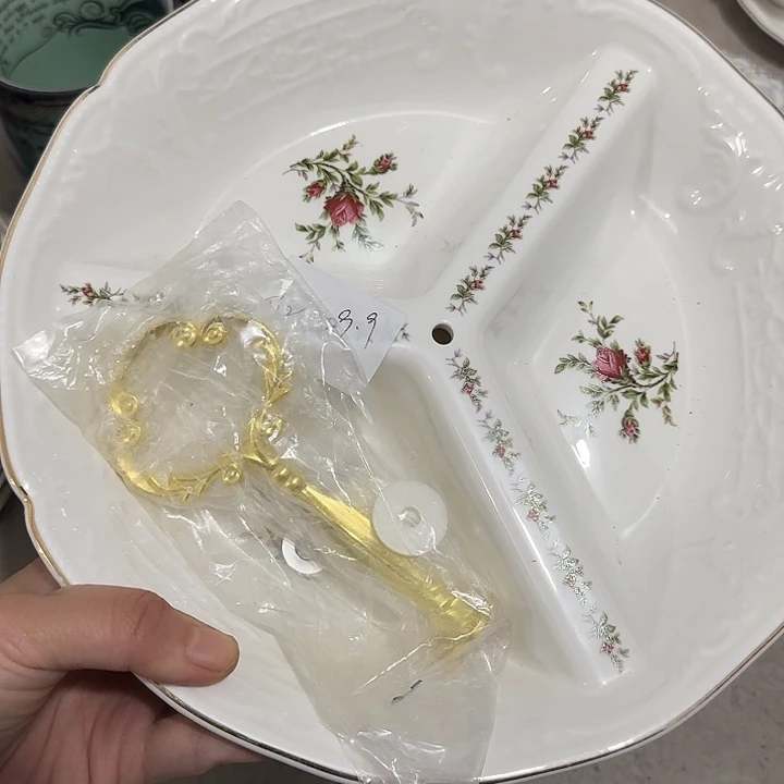 外贸尾单微瑕果盘一个 回去自己安装