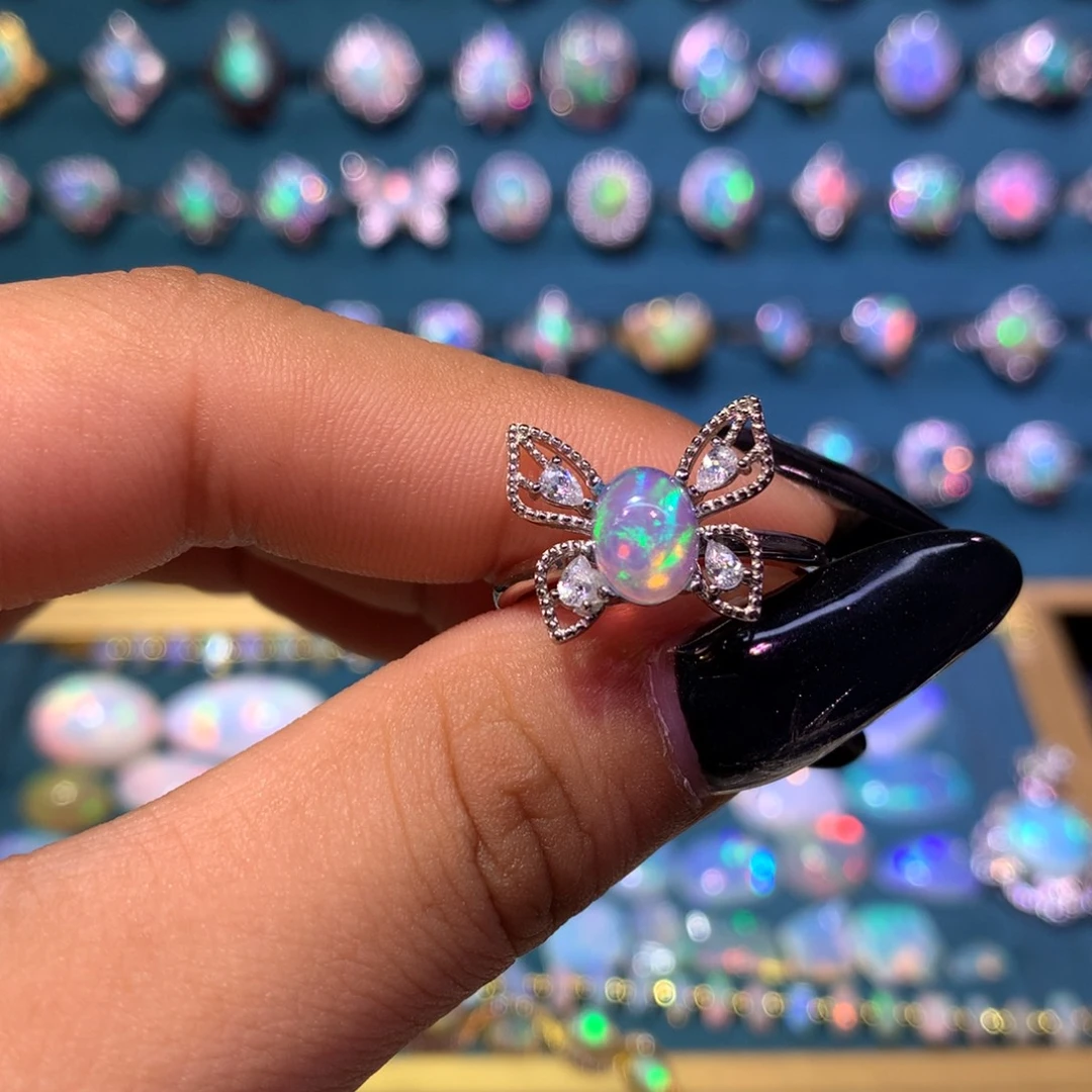 欧泊银S925镶嵌戒指款