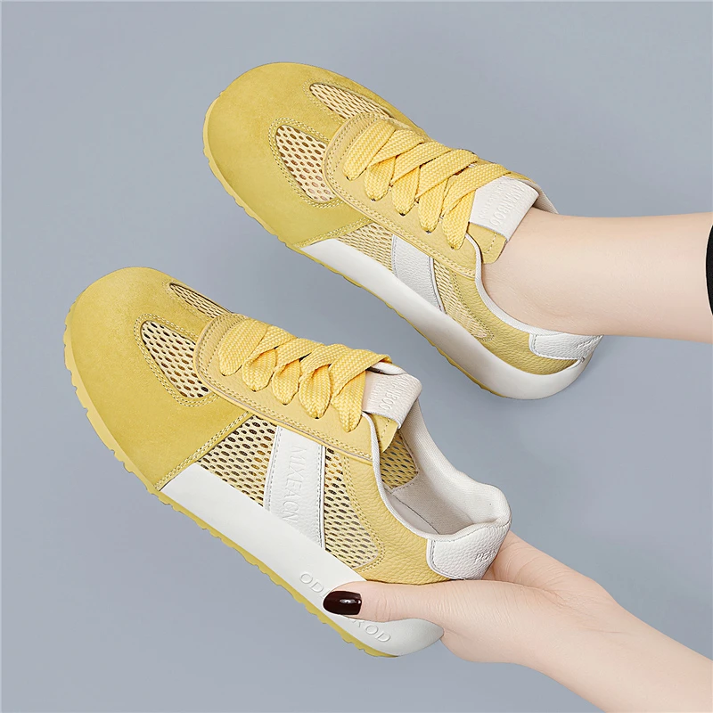 运动鞋女鞋透气网鞋夏季单鞋鞋子休闲鞋系带板鞋透气小白鞋网面