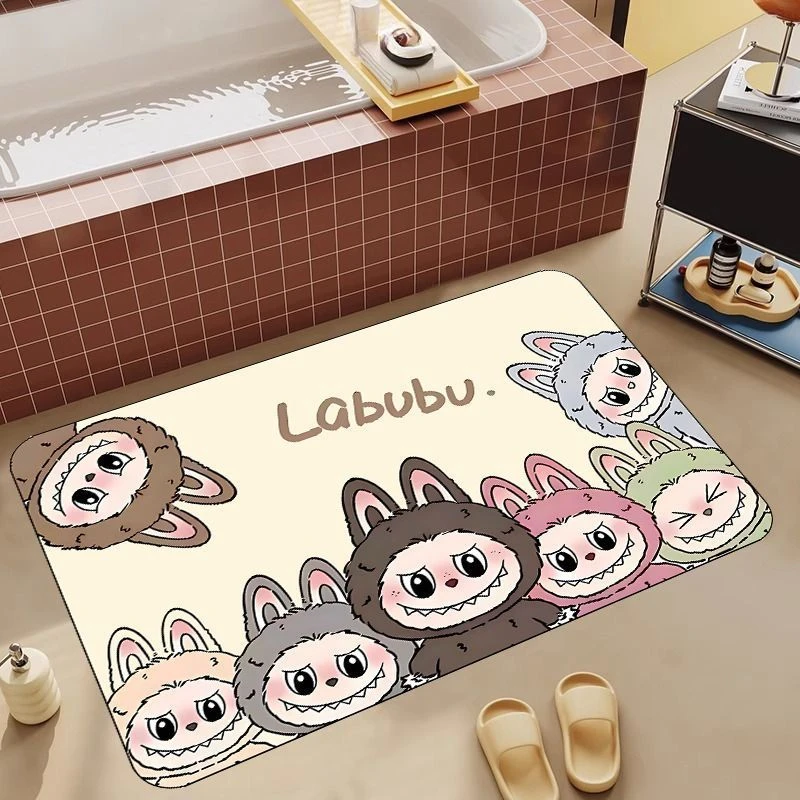 labubu拉布布浴室地垫吸水防滑脚垫家用洗手间门口小地毯