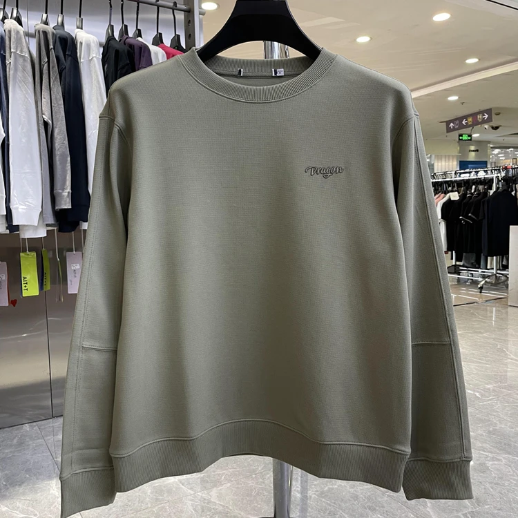 （187）简约大气春季新款男圆领长袖卫衣舒适套头衫品牌撤柜剪标