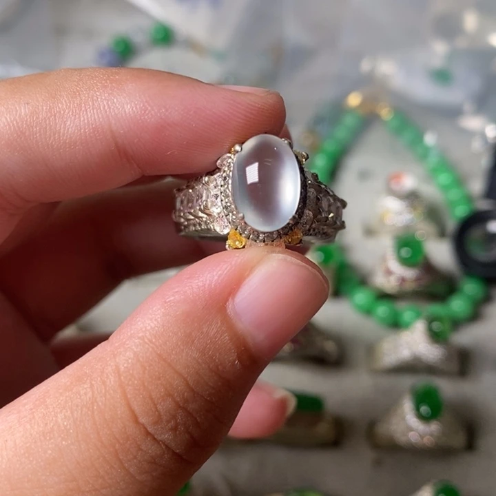 翡翠未镶嵌戒指翡翠冰种