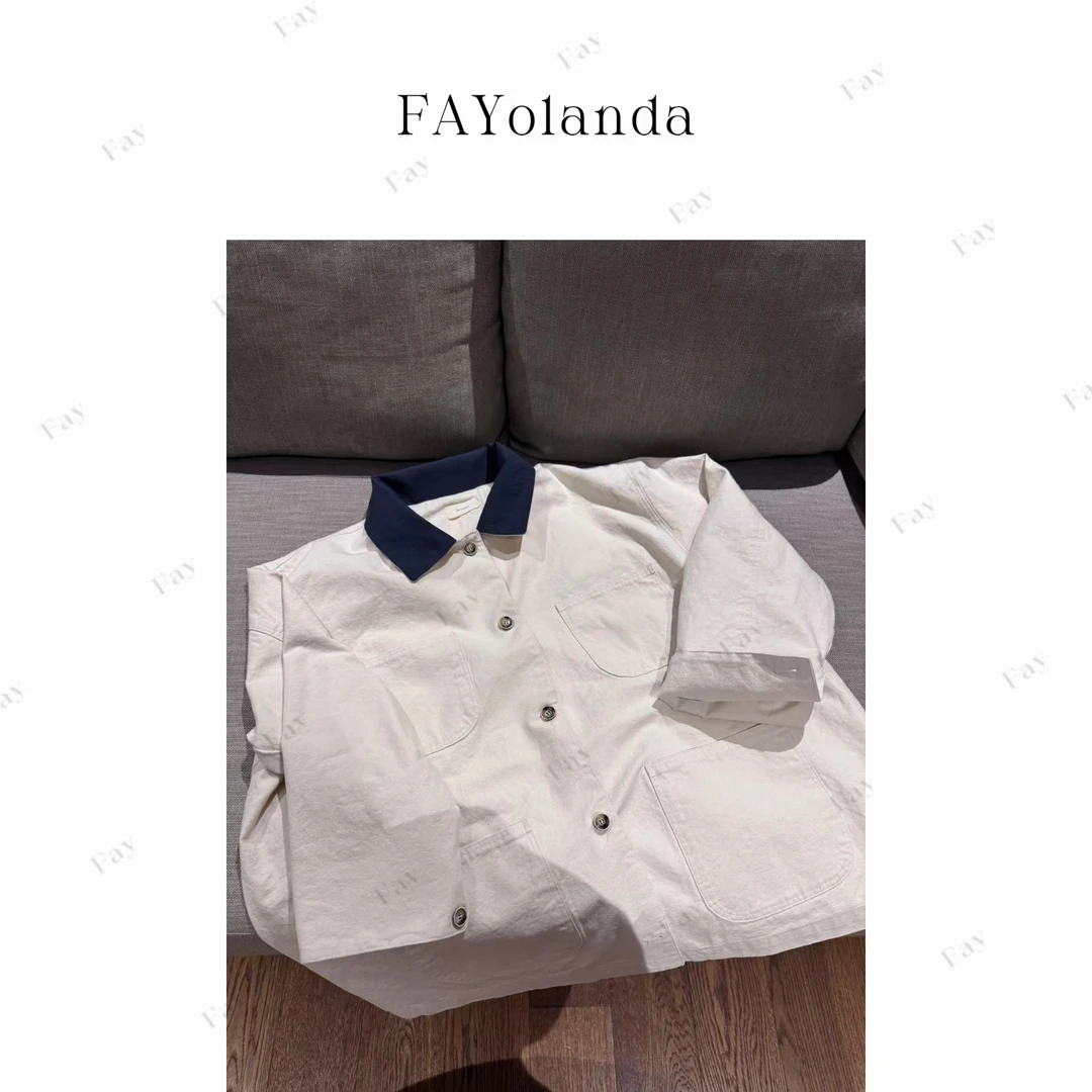 FAY  | 森系领口撞色翻领外套（1H03767）