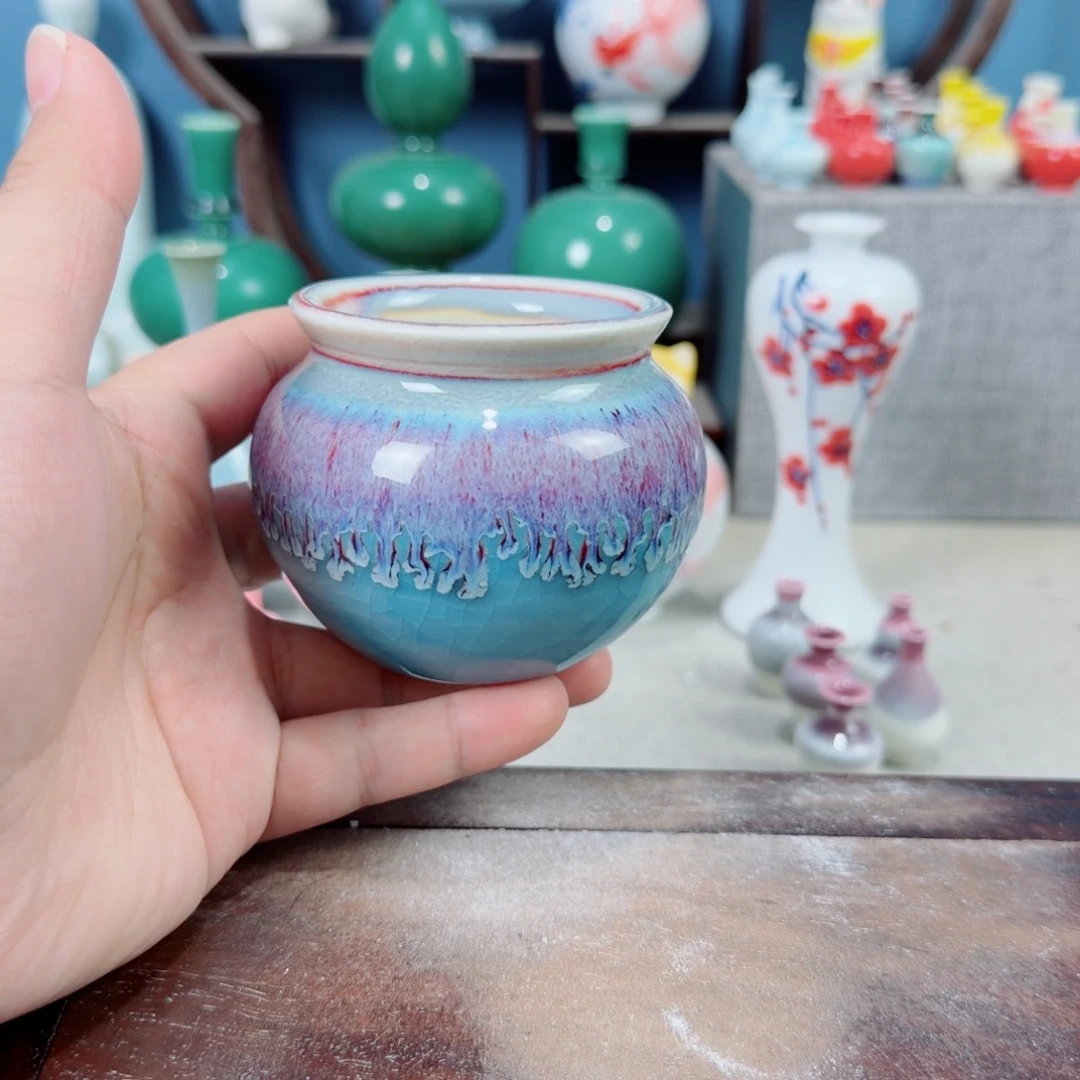 陶瓷手工小花器摆件