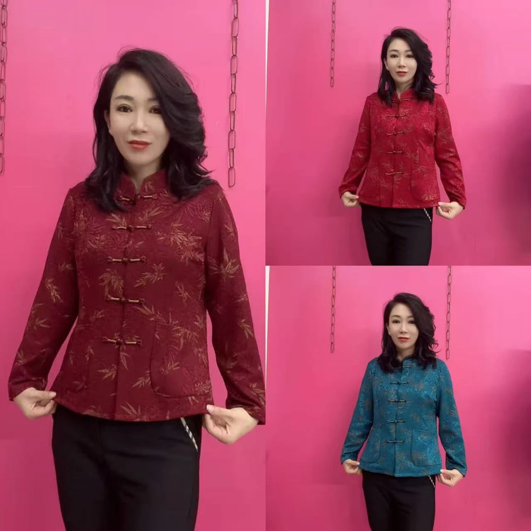 603-新款国风时尚盘扣显瘦减龄开衫