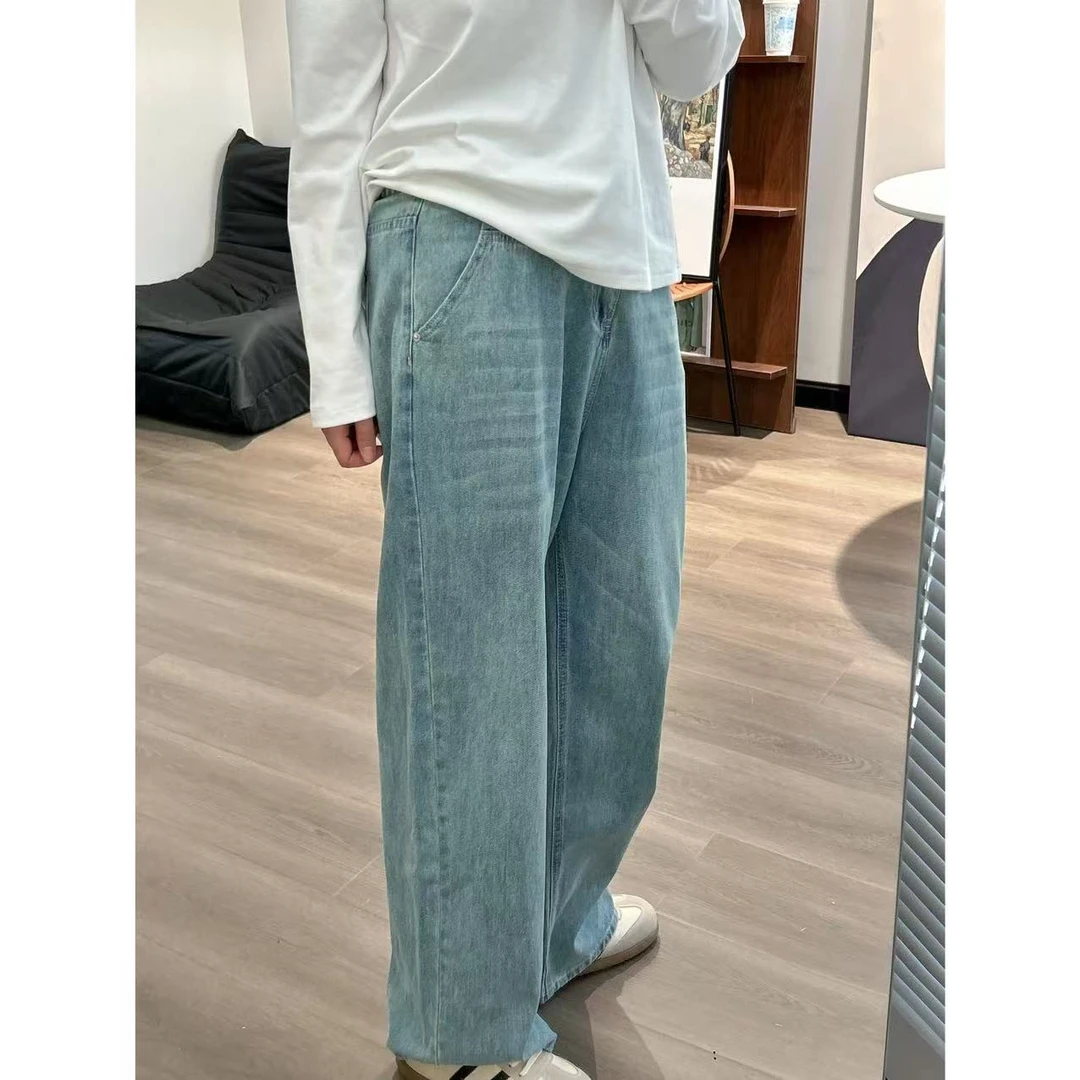 【咔咔】冰岛-春夏显瘦水洗牛仔裤复古休闲百搭长款设计感长裤K0247