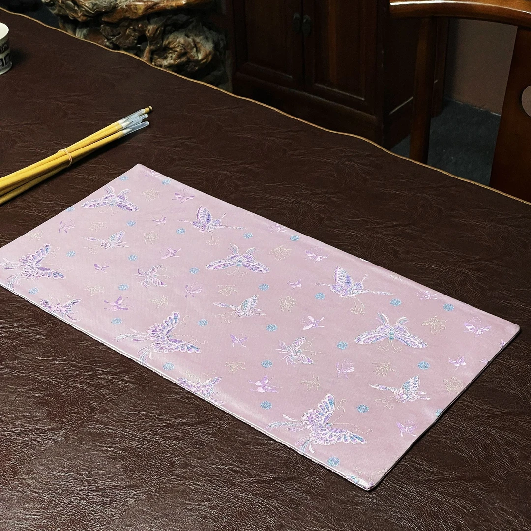 遇春秋 织锦紫蝴蝶茶席 A008