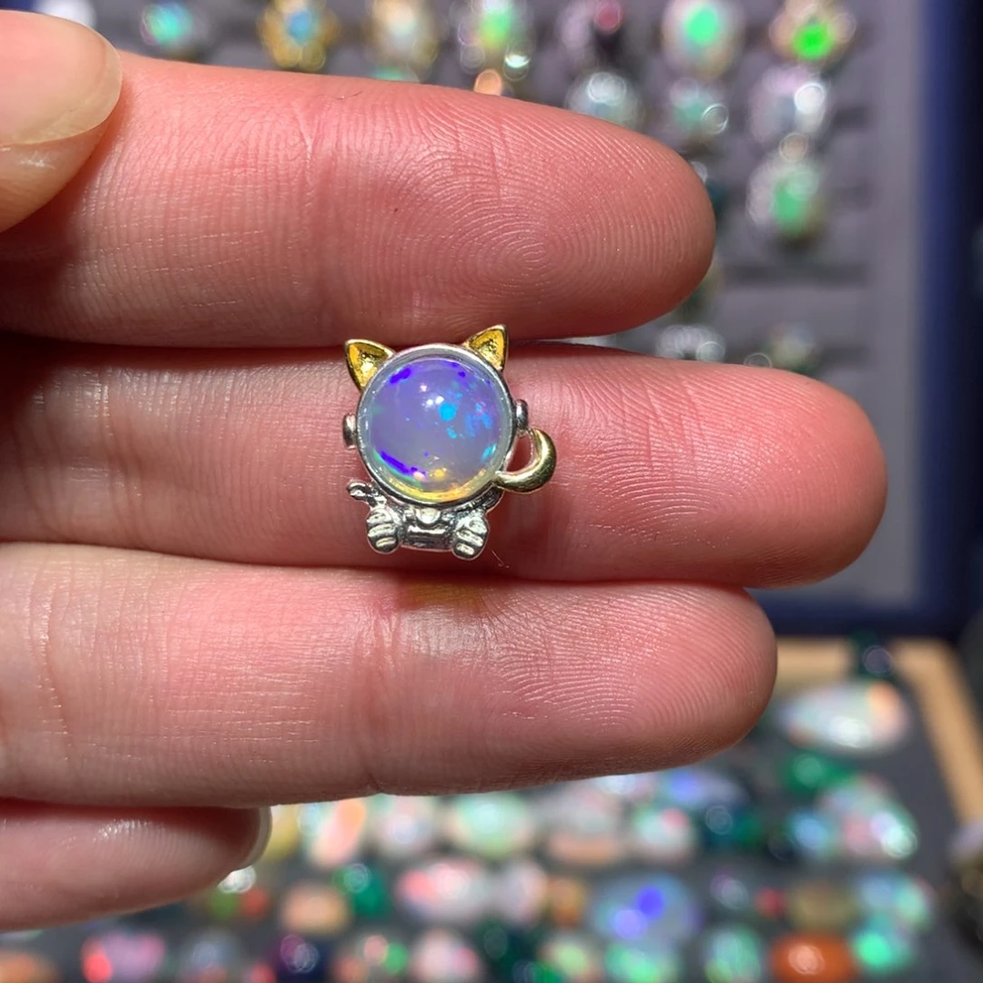 欧泊吊坠款式银S925镶嵌木*