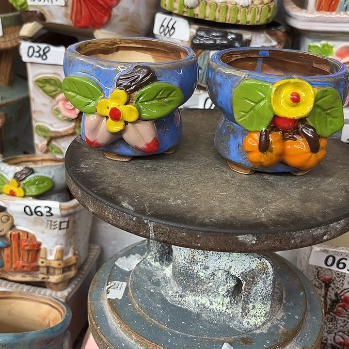 粗陶材质多肉花盆