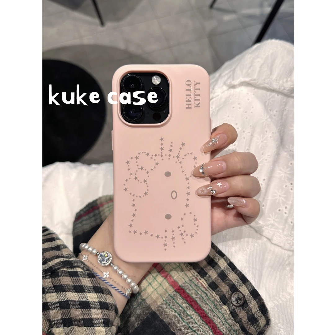 【适用于苹果】ins可爱少女粉色Kitty肤感软硅胶手机壳iPhone16pro