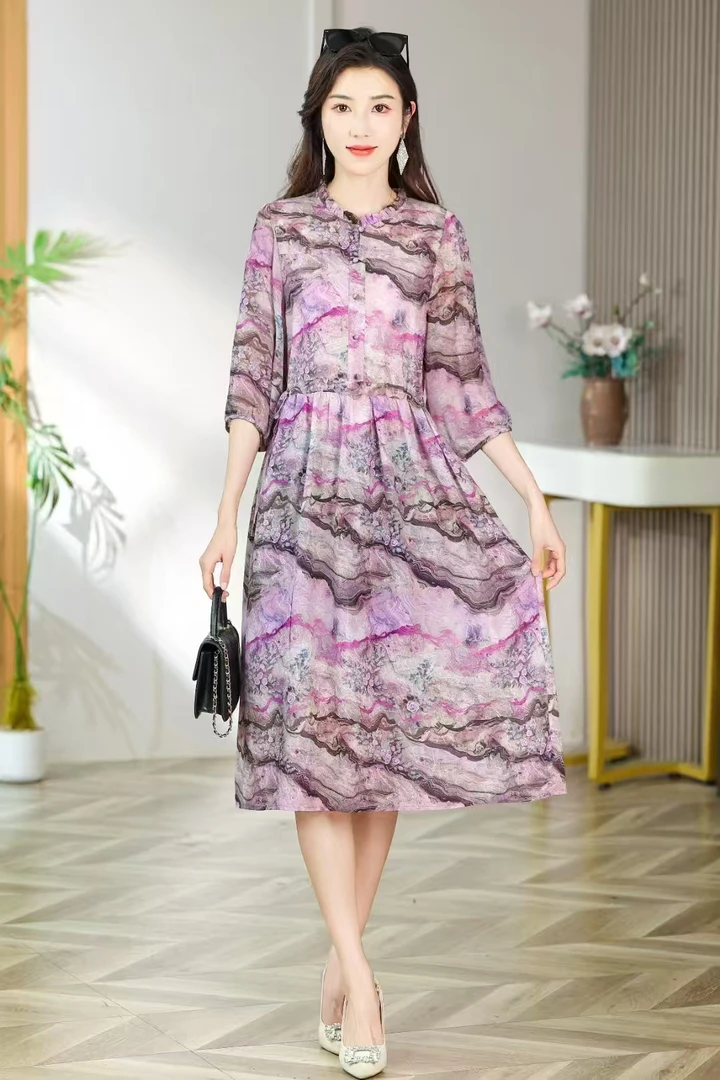 （众衣）木耳祥云衣连衣裙气质显瘦夏季