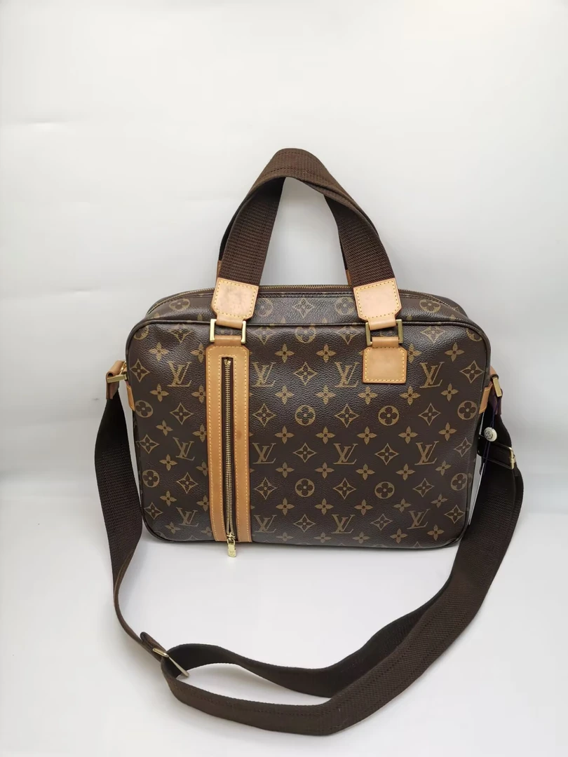 99新 LouisVuitton/路易威登 95新17327 LV 棕老花手提包单肩