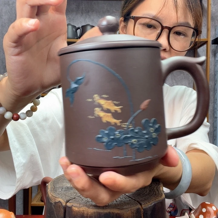 茶杯紫砂原矿紫砂杯