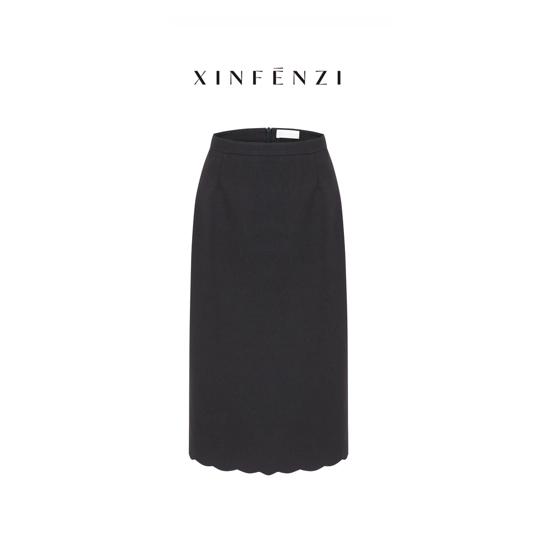 【橱窗】XINFENZI 优雅百搭永不过时款波浪下摆半裙 SSK34991