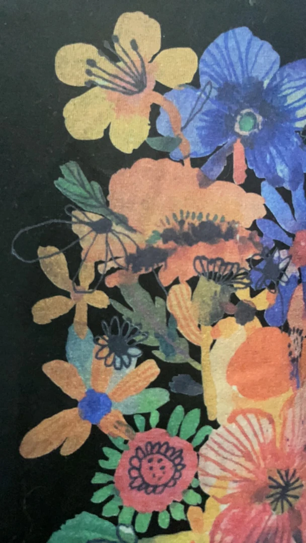 花卉烫钻男女同款短袖