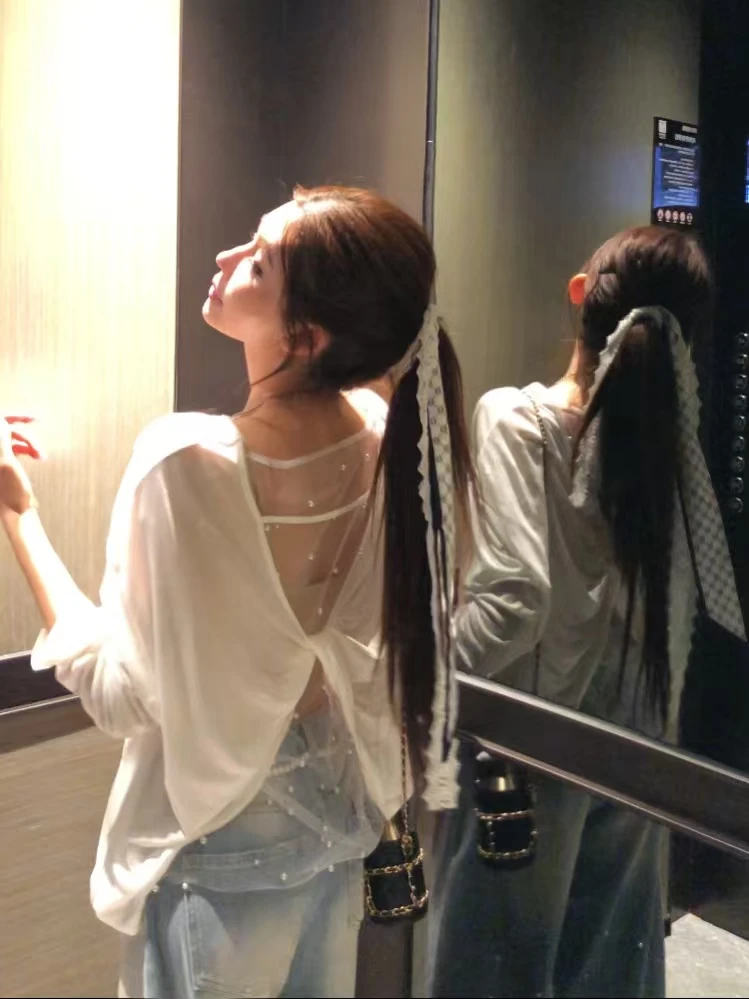 婉君【氧气美女】韩系气质长袖时尚防晒百搭T恤上衣LWJ25A1T967